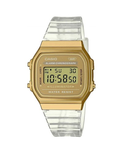 Unisex Watch Casio VINTAGE COLLECTION - TRANSPARENT BAND - GOLD (Ø 36 mm)