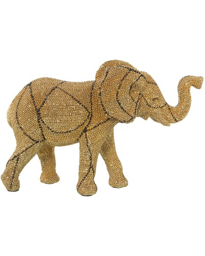 Decoratieve figuren Alexandra House Living Gouden Plastic Olifant 11 x 27 x 19 cm