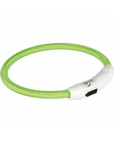 Collar LED para Mascotas Trixie Flash USB Verde