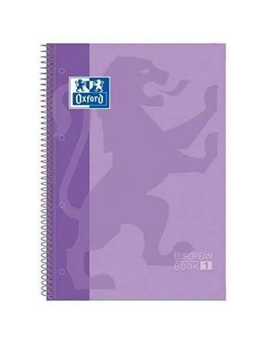 Notizbuch Oxford European Book Violett A4 A4+ 80 Blatt 5 Stücke