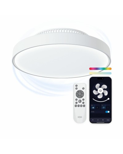 Deckenventilator mit Lampe KSIX Mistral Weiß (Restauriert D)