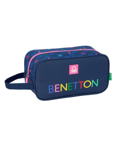 Reisschoenenrek Benetton Damero Marineblauw 29 x 15 x 14 cm