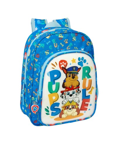 Zaino Scuola The Paw Patrol Pups rule Azzurro 26 x 34 x 11 cm