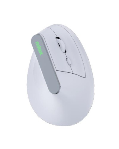 NILOX TECH - Mouse Verticale, connessione wireless DUAL (BT 5.2 e Dongle 2.4GHZ), ricaricabile tramite porta USB-C, cavo inclus