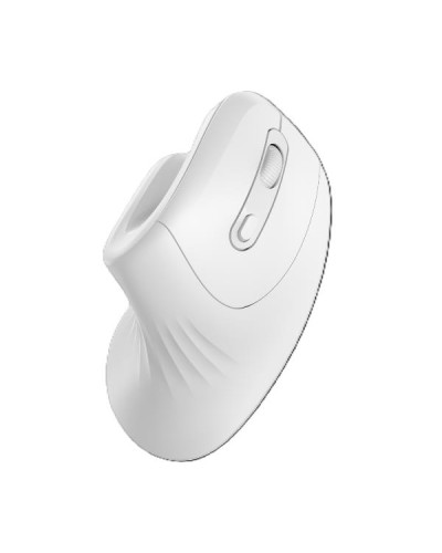 NILOX TECH - Mouse Verticale, connessione wireless con dongle 2.4 Ghz, 3200DPI, 6 tasti con silent click, funziona con pile AA(