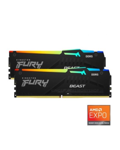 Kingston - FURY 32GB (2x16GB) DDR5 5600MT/s CL36 Beast Black RGB EXPO EXPO