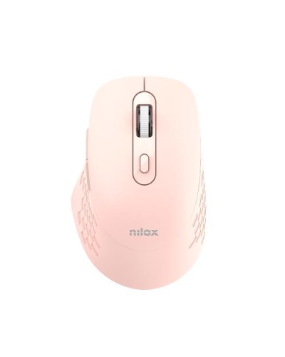 NILOX TECH - Mouse ottico, connessione wireless DUAL (Dongle 2.4 Ghz e wireless), 1600DPI, 6 pulsanti, ergonomico, funziona con