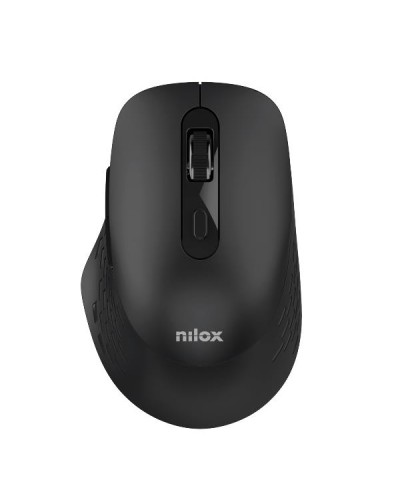 NILOX TECH - Mouse ottico, connessione wireless DUAL (Dongle 2.4 Ghz e wireless), 1600DPI, 6 pulsanti, ergonomico, funziona con