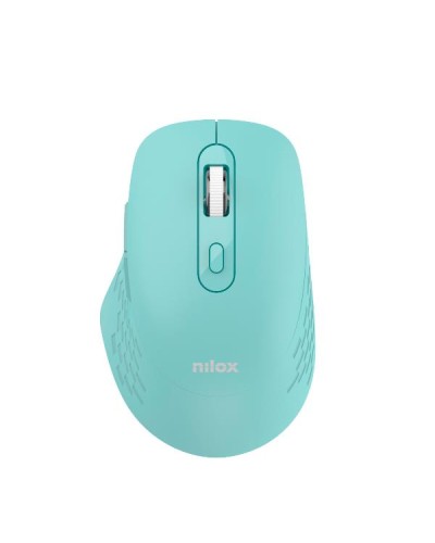 NILOX TECH - Mouse ottico, connessione wireless DUAL (Dongle 2.4 Ghz e wireless), 1600DPI, 6 pulsanti, ergonomico, funziona con