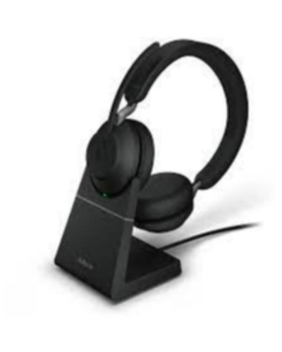 26599-999-889 -Jabra Evolve2 65, Link380c MS Stereo con Sede di ricarica, Black