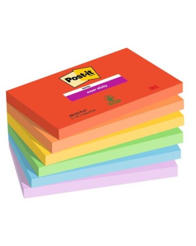 Post-it Super Sticky PLAYFUL 76x127mm 6x90 sheets