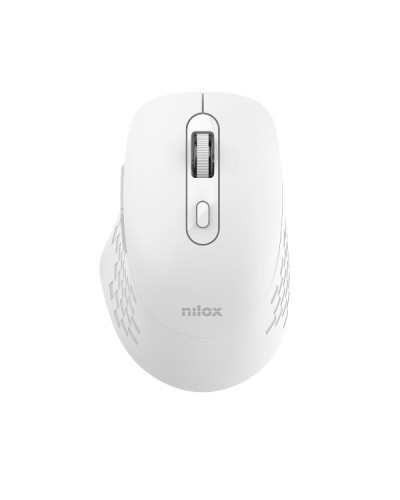 NILOX TECH - Mouse ottico, connessione wireless DUAL (Dongle 2.4 Ghz e wireless), 1600DPI, 6 pulsanti, ergonomico, funziona con