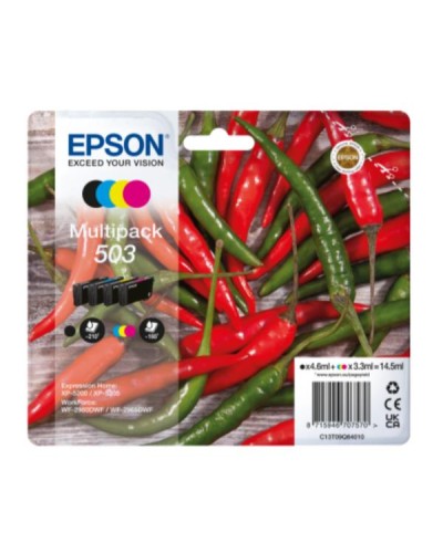 Epson 4-Color 503 Ink Cartridges - Black, Yellow, Cyan, Magenta