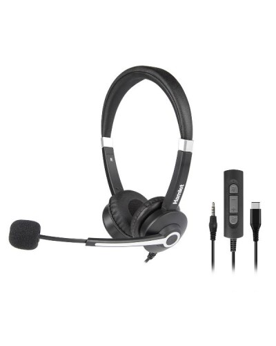 HHEADM-CJS CUFFIA BI-AURALE CON MICROFONO USB-C + JACK 3.5mm + TELECOMANDO
