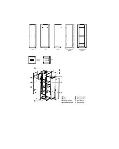 WPN-RNA-27606BS RACK IP20 RNA 27U 600X600 NERO SMONTATO
