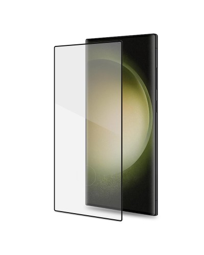 3DGLASS - Vetro 9H con bordo colorato nero per schermo curvo compatibile con Samsung Galaxy S23 Ultra 5G/ Galaxy S23 Ultra 5G E