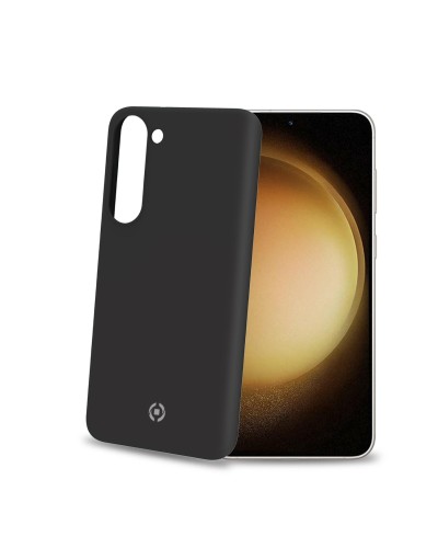 CROMO - Cover in morbido TPU con finitura soft touch colore nero compatibile con Samsung Galaxy S23+ 5G