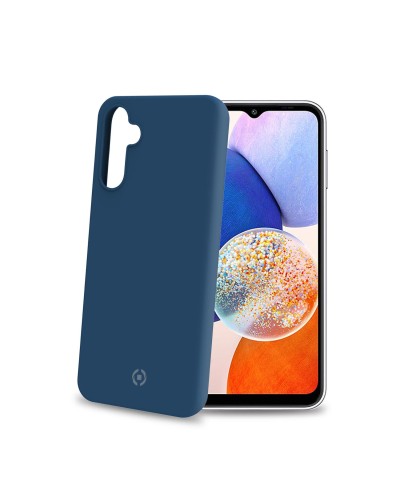 CROMO - Cover in morbido TPU con finitura soft touch colore blu compatibile con Samsung Galaxy A14 4G/ Galaxy A14 5G