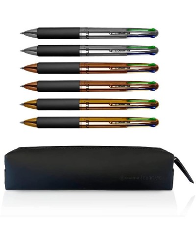 AST6 4-Color Chrome Ballpoint Pen