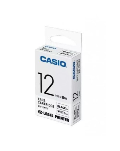 CASIO XR-12WE1-W-DJ Label Maker Tape