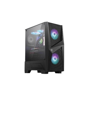 MSI MAG FORGE 100R Mid-Tower PC Case with Tempered Glass - Black