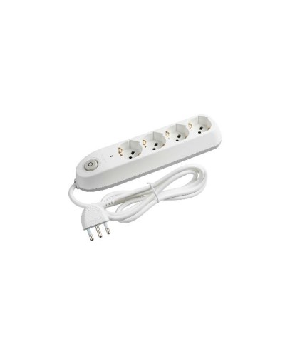 POKER 4-Socket Power Strip with Switch and Surge Protector