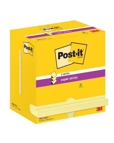 Post-it Z-Notes Canary Yellow 76x127mm