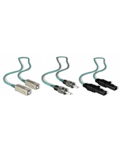LC/LC Duplex OM3 Aqua Fiber Optic Patch Cable 2M