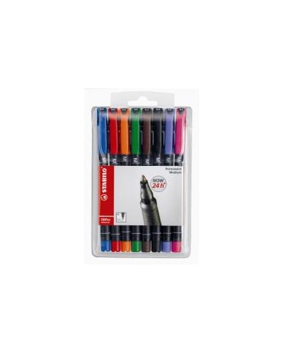 STABILO OHPEN Assorted Medium Permanent Markers (8pcs)