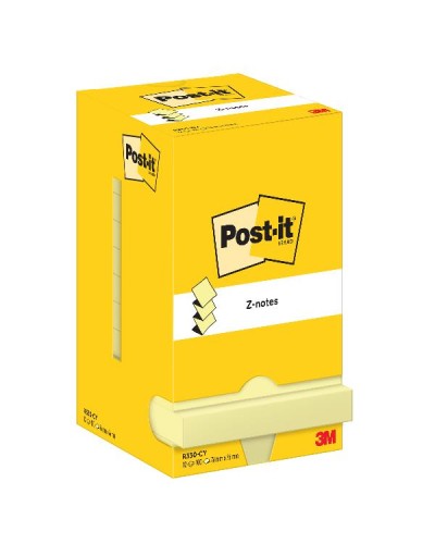 Post-it Z-Notes Canary Yellow 76x76mm (12 pcs)
