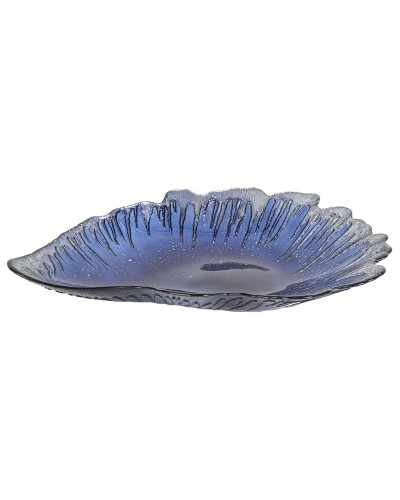 Centre de Table Romimex Bleu verre Coquillage 40 x 6 x 29 cm