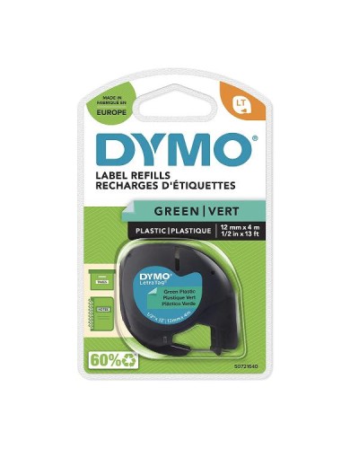 DYMO LT Plastic Label Tape 12mmx4m - Green