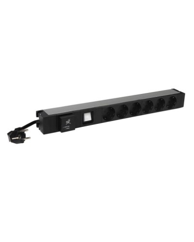 PDU 6 Schuko Sockets with Surge Protection