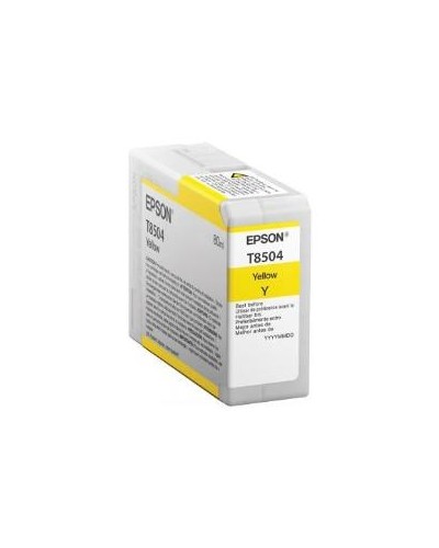 Epson T8504 Ultrachrome HD Ink Cartridge, Yellow, 80ml