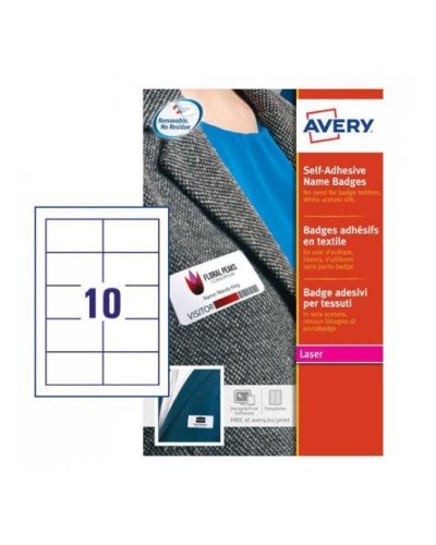 CF200 Acetate Silk Adhesive Badge Labels 80x50 mm