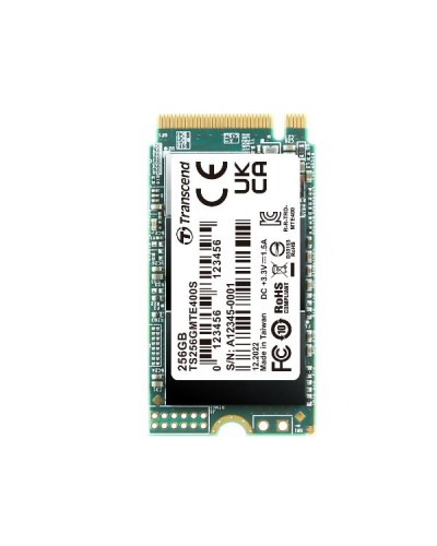 TS256GMTE400S - SSD M.2 2242 da 256GB, PCIe Gen3x4, NVMe, 3D TLC, senza DRAM
