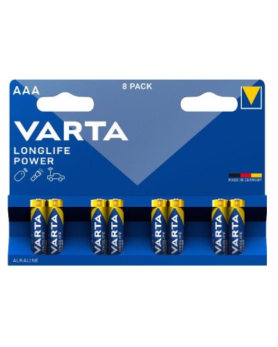 Varta Longlife Power AA LR6 Alkaline Batteries - Pack of 8