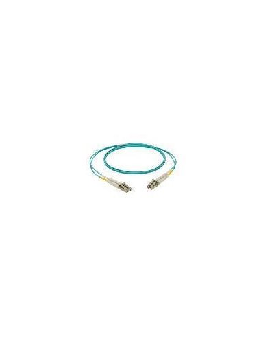 2m LC/LC OM3 Duplex Fiber Optic Patch Cord, Aqua