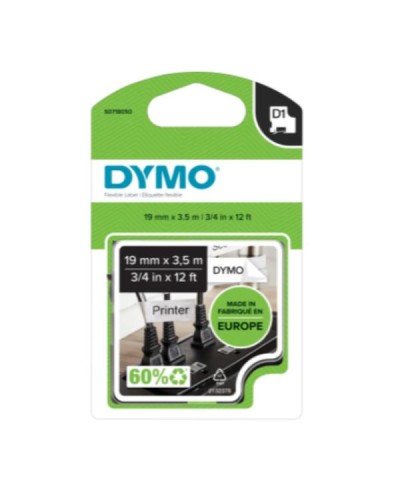 Nastri DYMO D1 in Nylon      19mm x 3.5m Nero/Bianco
