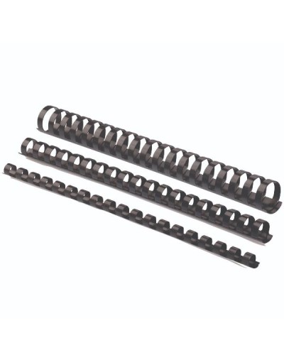 Dorsi plastici per rilegatura da 12mm - Nero