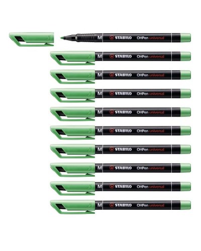 CF10 STABILO OHPEN MEDIA VERDE