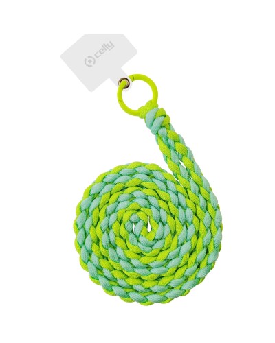LACETBRAIDED - Laccio da collo lunghezza 1.2 mt in Nylon con badge trasparente universale per smartphone [SUMMER]