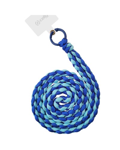 LACETBRAIDED - Laccio da collo lunghezza 1.2 mt in Nylon con badge trasparente universale per smartphone [SUMMER]