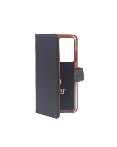 WALLY - Custodia a libro in pelle sintetica con chiusura flap magnetico, slot per carte e funzione stand colore Samsung Galaxy 