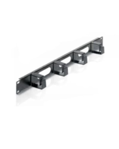 F9030N - Pannello passapermute 1U - 4 anelli corti - NERO