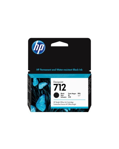 Cartuccia di inchiostro nero originale DesignJet HP 712 da 38 ml