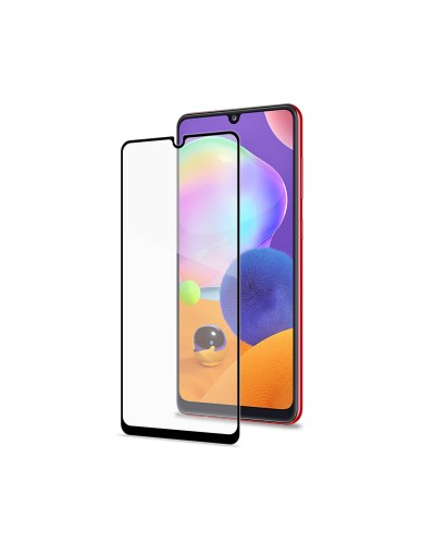 FULLGLASS - Vetro 9H con bordo colorato nero compatibile con Samsung Galaxy A31/ A32 4G/ A32 4G EE/ M32 4G/ A33 5G/ A33 5G EE/ 