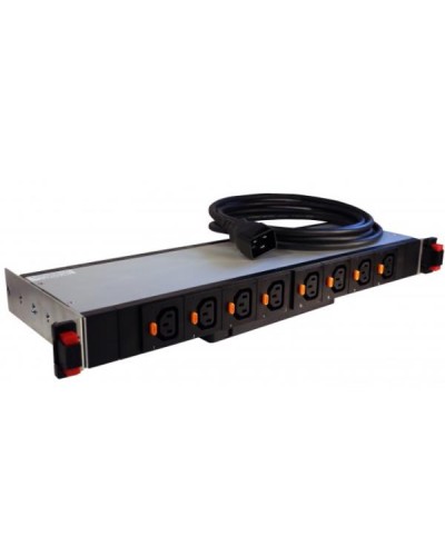 PDU SWITCHED 8 PRESE C13 CON MISURA CORRENTE ING, E SPEGNE SING. PRESA,3M CAVO SPINA C20