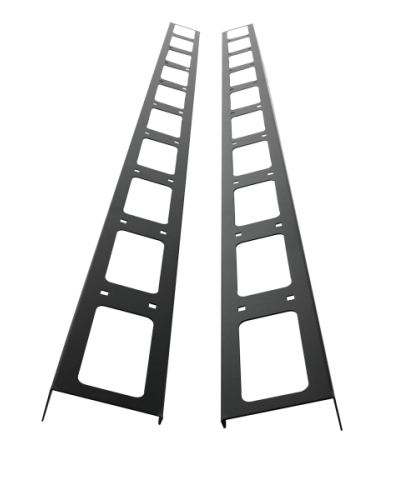 COPPIA CANALA VERTICALE GESTIONE CAVI 24U CON 4 ANELLI