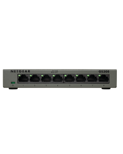 NETGEAR GS308 Switch Unmanaged 8 porte Gigabit, Garanzia 3 anni